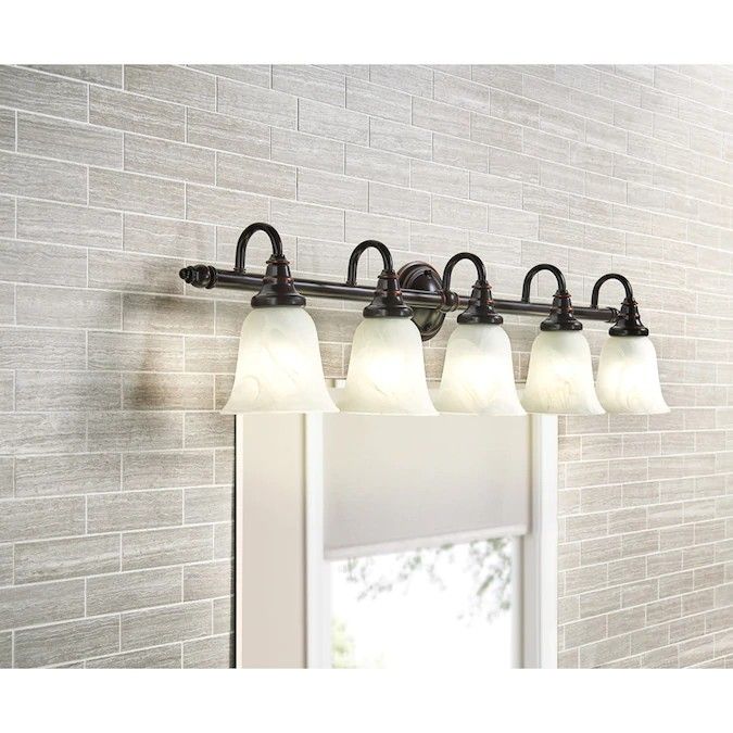 Portfolio 5-Light Bronze Traditional Vanity Light Bar