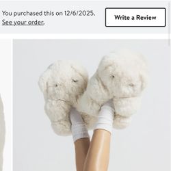 Skims Teddy Bear 🧸 Slippers Size 7.5/ 38EU