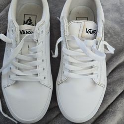 Vans Women's White Sneakers Size 6 Vans Off The Wall #500714 Pre-owned 