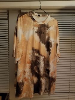 SHEIN Honey Graphic Tie Dye Oversized Tee
