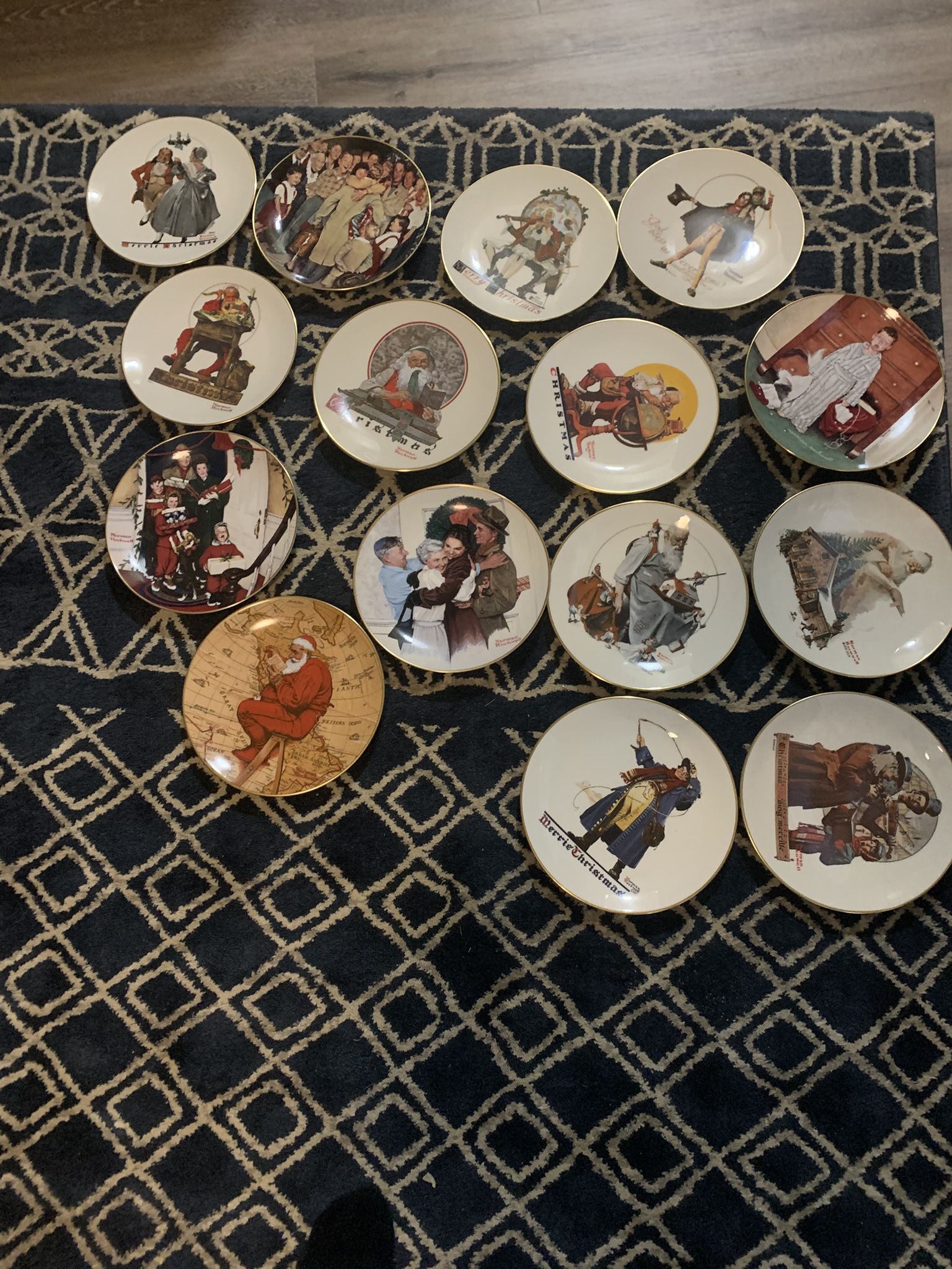 Norman Rockwell Christmas Plates