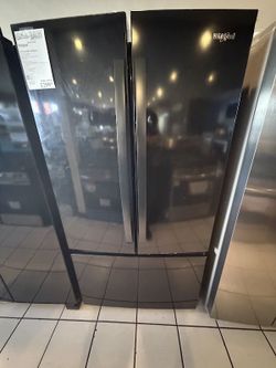 Whirlpool® 36" 30.5 Cu. Ft. Black French Door Refrigerator with Ice Maker