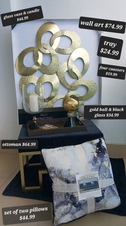 Modern Luxury Home Decor Accessories -New (Prices On Picture)