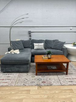 Room & Board York Sectional Sofa — Velvet (Delivery Available)