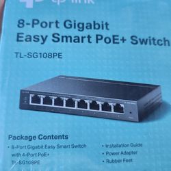 TL-SG108PE 8 PORT GIGABIT NETWORK MONITORING, SMART POE+SWITCH