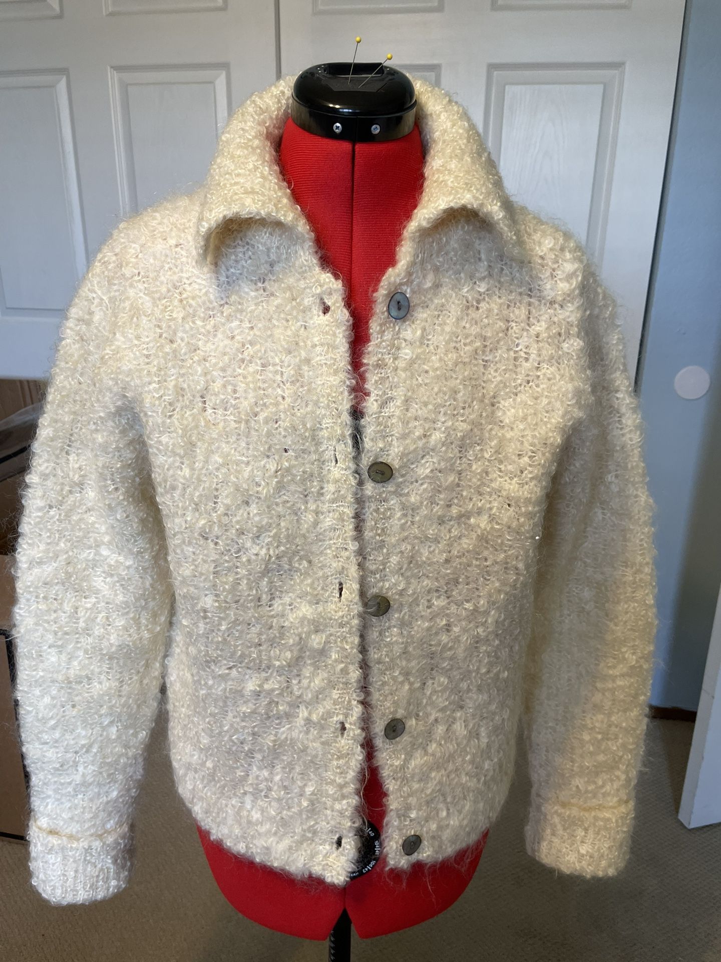 Mohair Cardigan Ivory Sweater