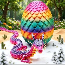 Serpent's Cradle — Articulated Rainbow Dragon & Hatching Egg Set