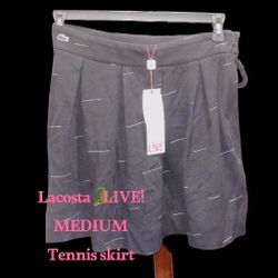 NWT Lacosta Black Tennis Skirt sz. Medium 