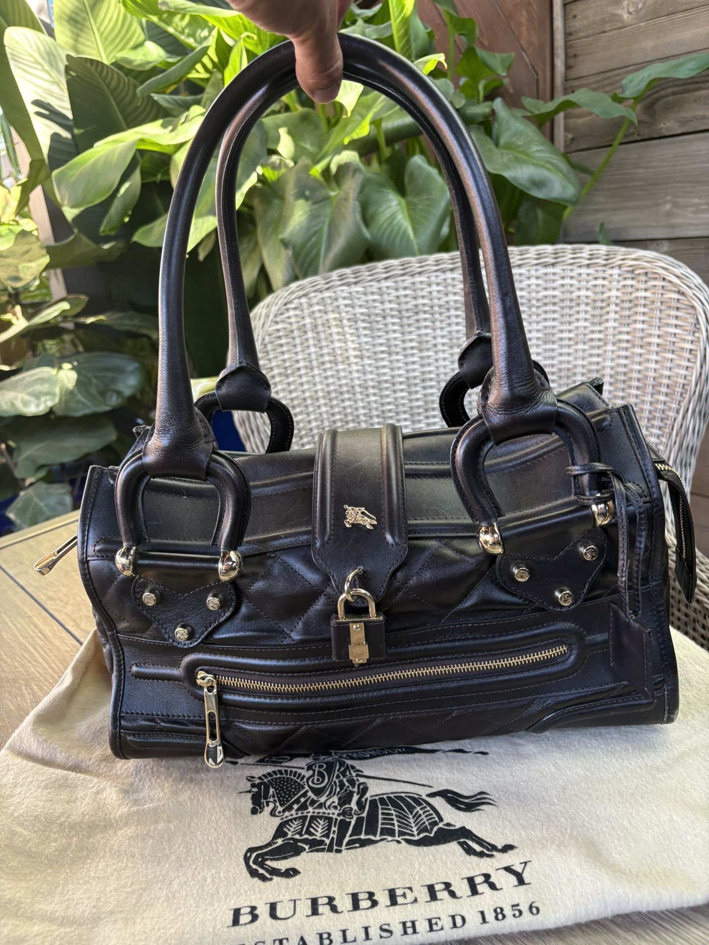 Authentic Burberry Quilted Leather Handbag