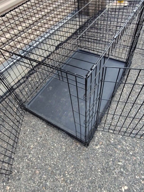 HUGE Dog Crate Double Door Kennel + Tray - Rabbit, Guinea Pig, Pet, Farret Cage