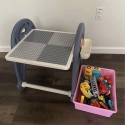Lego& drawing table (comes with duplo legos)