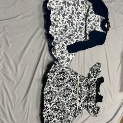 Christmas Dress Size-14 Velvet 2 Pair With Jacket And Belt(blue And Back)