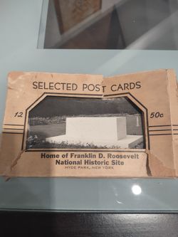 1960s Franklin D Roosevelt Set of 12 Cards with Package - National Historic Site