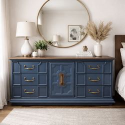 Turquoise navy dresser from Stanley