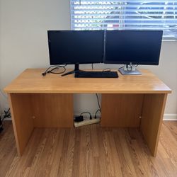 Computer Desk And monitors. 