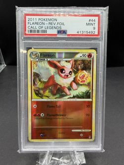 Pokemon Cards: Call of Legends Reverse Holo: Flareon 44/95 PSA 9