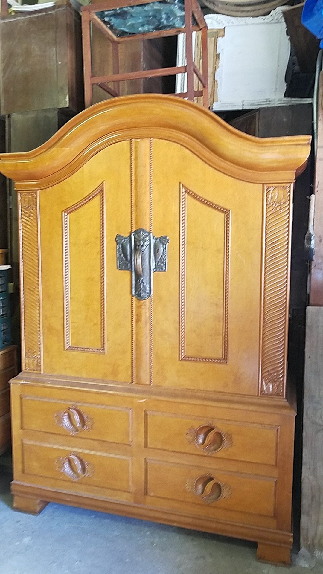 OMG Armoire. 100% Hand Carved