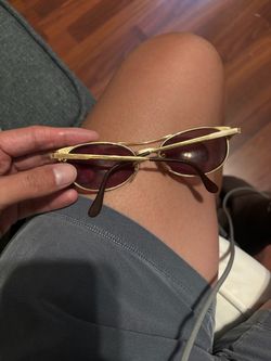 Vintage Gold Frame Oval Sunglasses