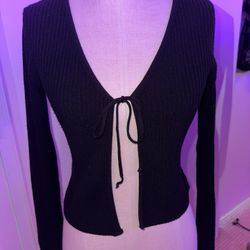 Black Cardigan Top (SIZE S/M)
