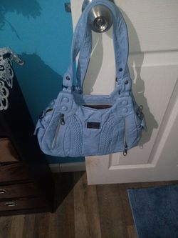 Ladies blue leather purse