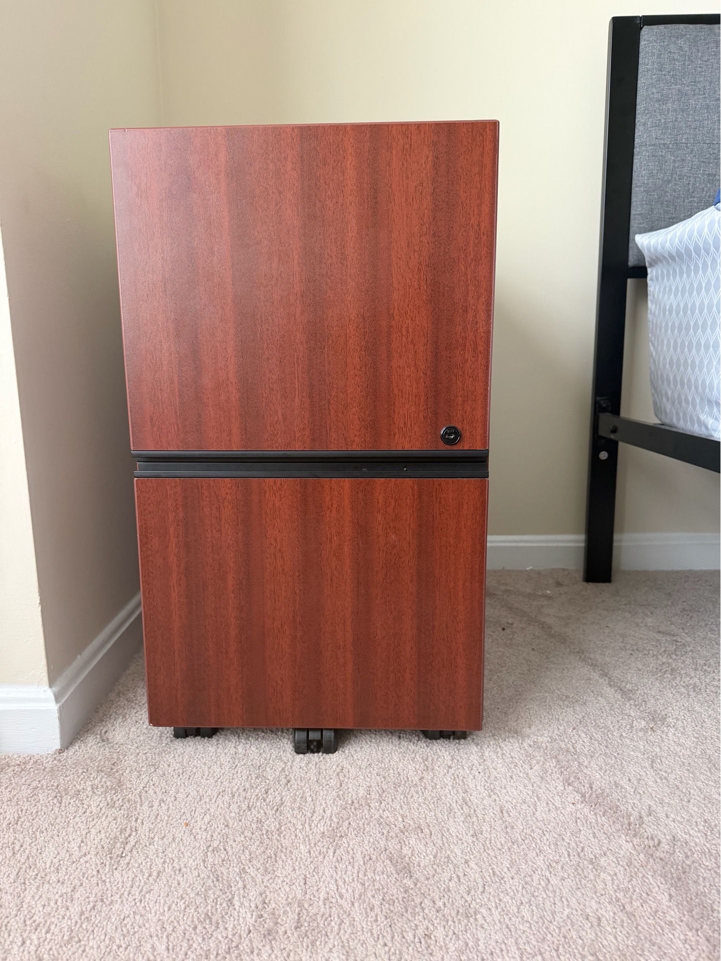 2 -drawer wood filing cabinet