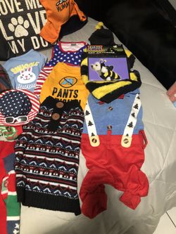 Ropita Para Perrito de 7 A 12 Libras Juguetes Cadenitas Cepillos Y Otras Cosas 