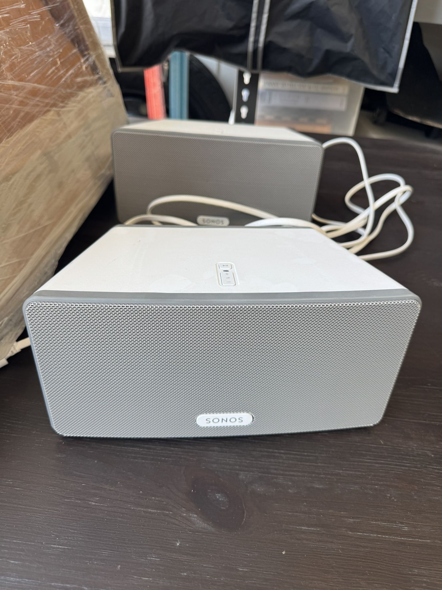 Two Wired Sonos Speakers