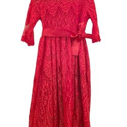 Little Girls Chiffon Knit Hollow Casual Dress