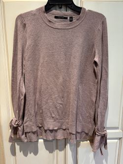 Cyrus Long Sleeve Top with Tie Details Size XL has worn look in fabric