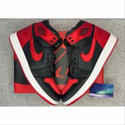 Jordan 1 Satin Bred 9.5 Men Brand New