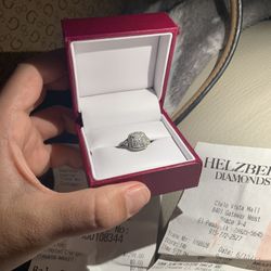 10kw 3/4CTW CLSTR Halo ring size 5