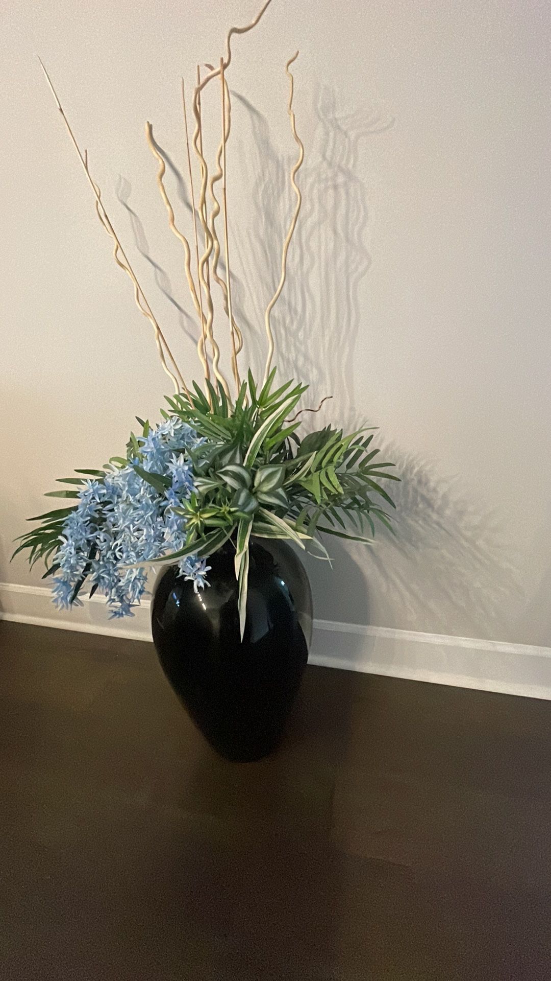 Floor Vase And Artificial Flowers