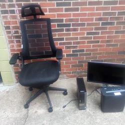 Office +Chair+Computer+Monitor+Shredder