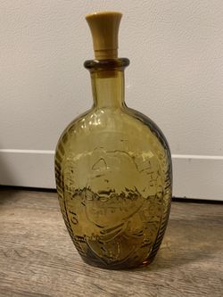 10” tall amber bottle