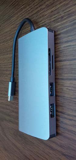 USB Type-C Docking Station with HDMI, VGA, Type-C Power Delivery Port, SD TF Card Reader, USB Ports, Compatible USB-C Dock for MacBook, Other Laptops