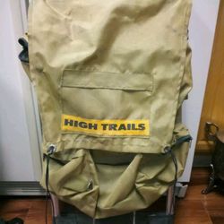 Vintage Large High Trails Cruiser Hiking Camping Backpack with Aluminum Frame