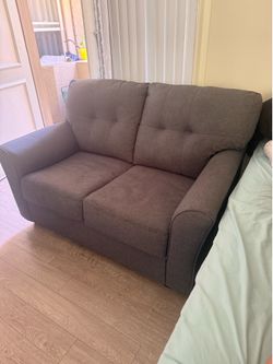 Dark Gray Loveseat Couch