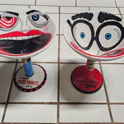2 Tipsy Tini Ceramic Martini Glasses (Art Deco)
