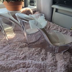 Clear Wedge Heels Brand New