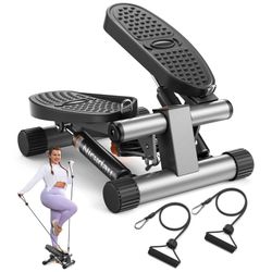 Under Desk Elliptical Trainer Niceday Steppers Mini Stair Stepper with Resistance Bands