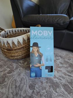 Moby Elements Baby Wrap Carrier Gray – Excellent Condition