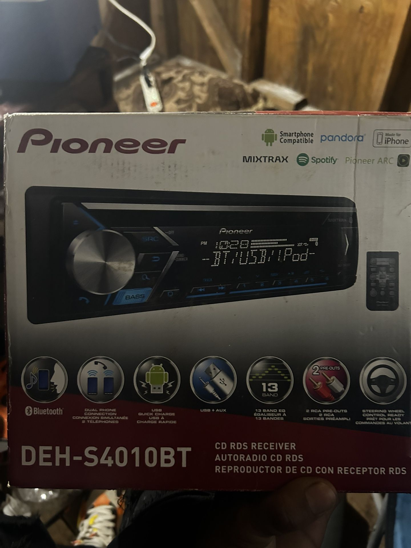 Pioneer DEH-S4010BT CD Receiver with Pioneer ARC App Compatibility, MIXTRAX and Built-in Bluetooth