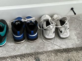 Used basketball Jordan’s and ball shoes