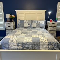 White Queen Bed frame And Mattress pretty And Affordable 