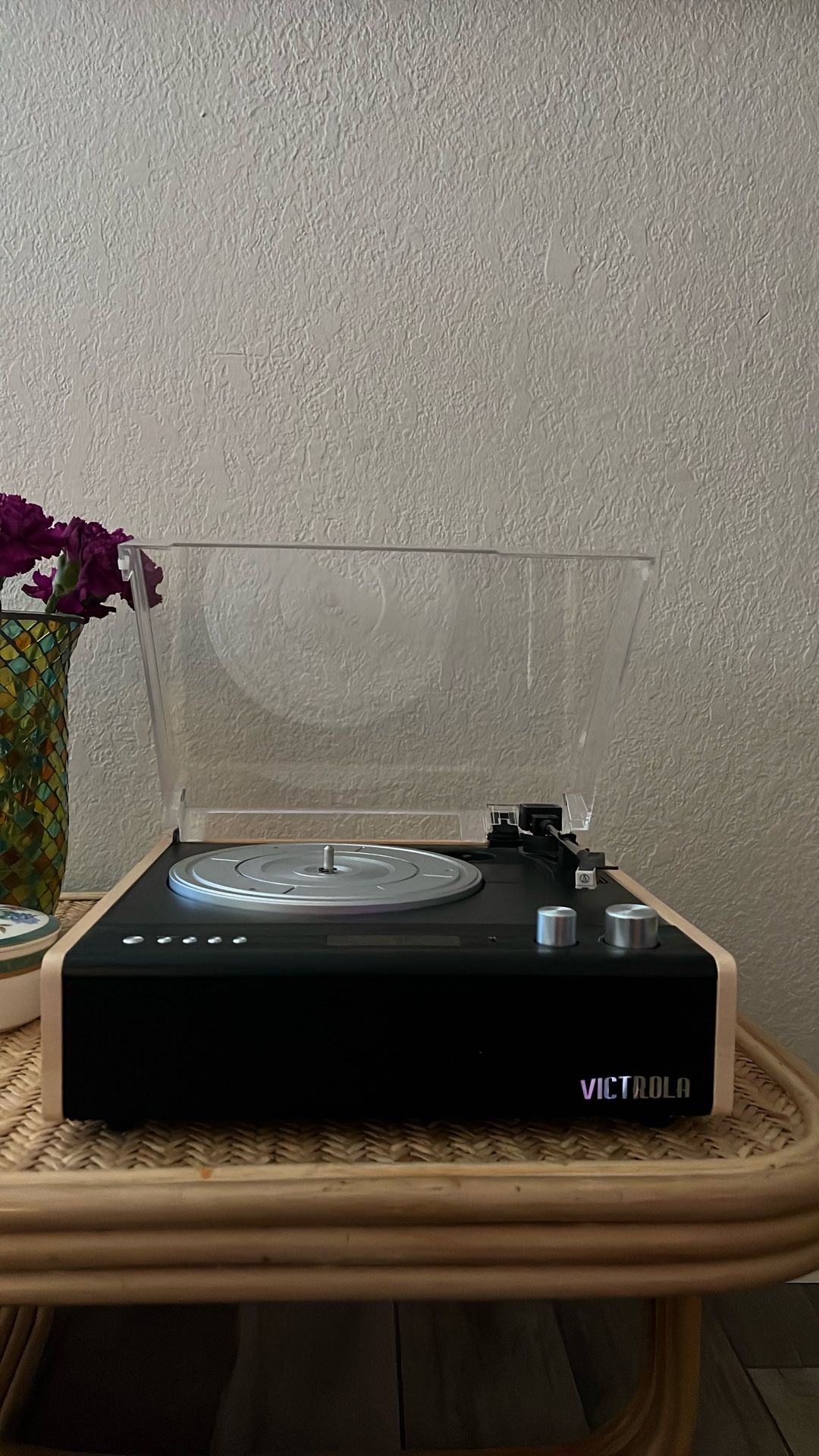 Victrola Eastwood 3-Speed Bluetooth Turntable with Built-in Speakers and Dust Cover