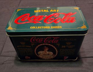 Coca-Cola Metal Art Collectors Cards Tin