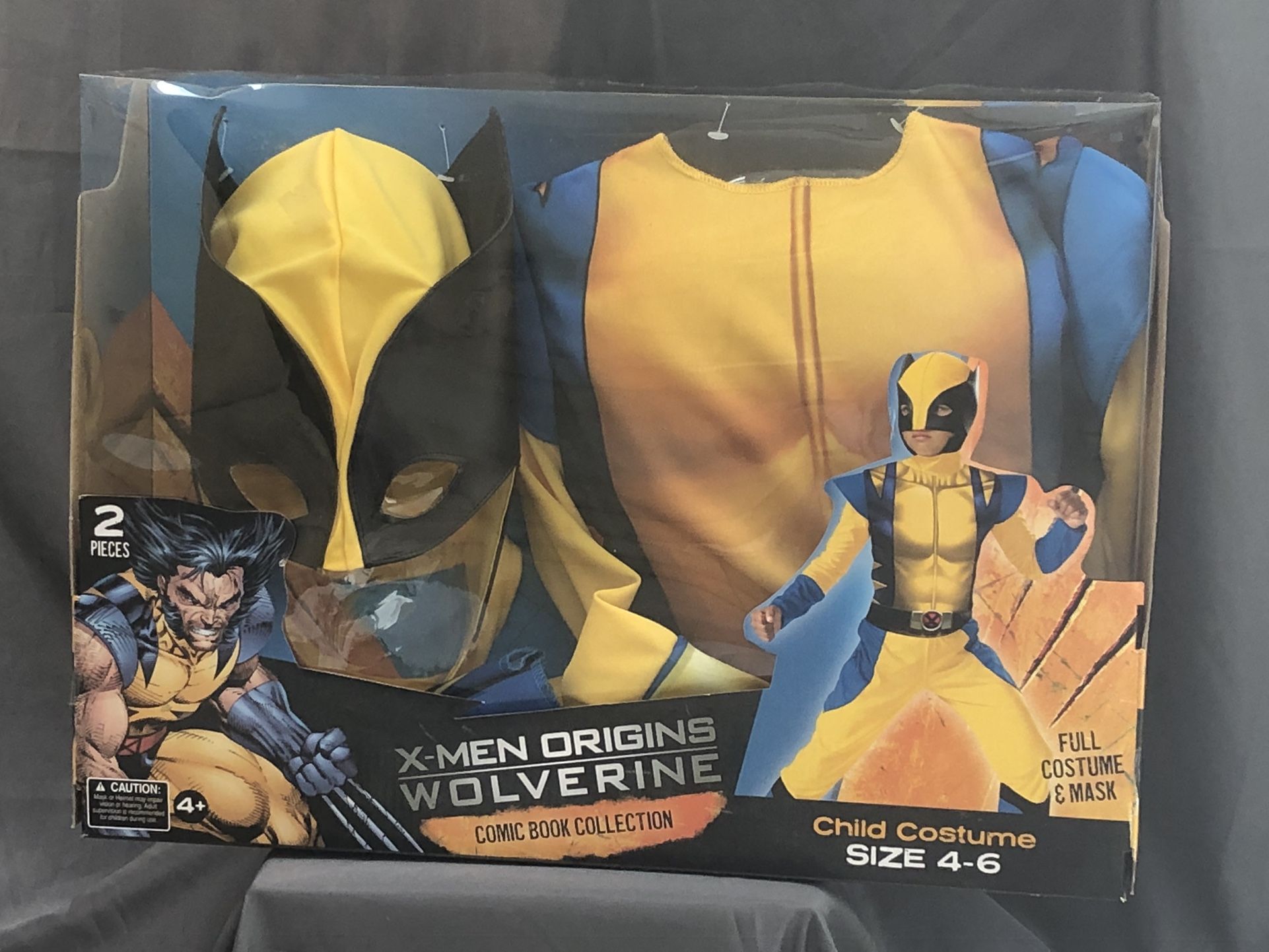 X-Men Origins Wolverine Child Costume Size 4-6 2 Pieces Jumpsuit And Good