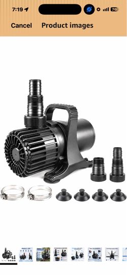 350W 7000 GPH Pond Pump, Ultra Quiet Heavy Duty Submersible Water Pump for Koi Ponds, Fountains, Aquariums & Waterfalls, 20.3 ft Power Cord, UL Listed