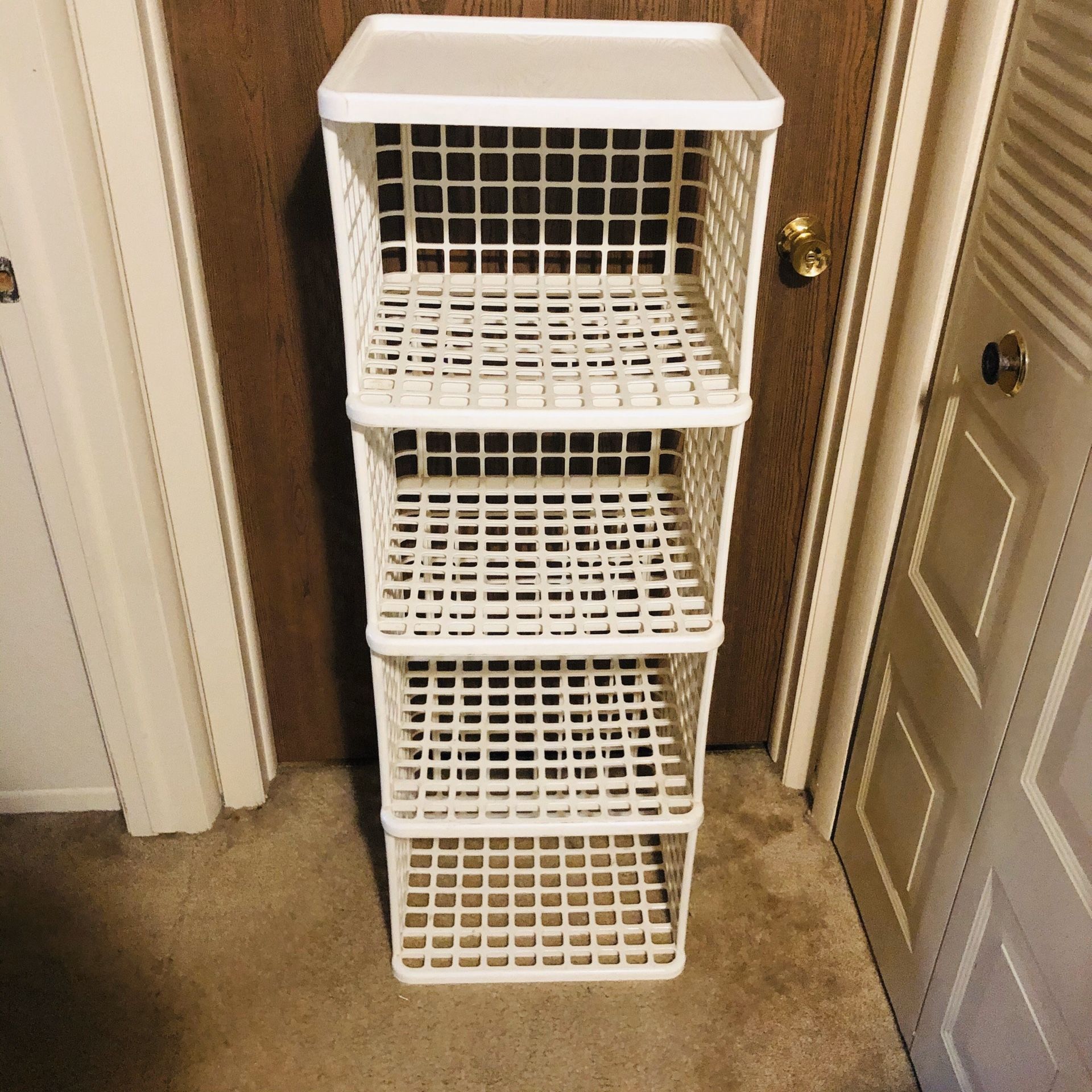 Tall stackable storage rack