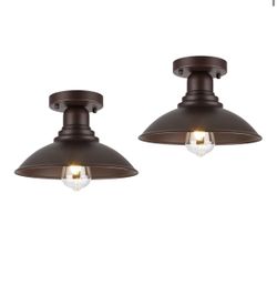 New set of 2 bronze chandeliers light fixture lamps